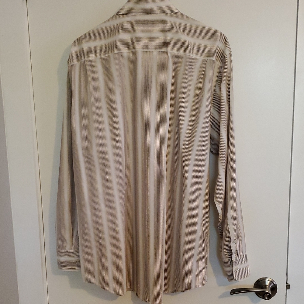 Banana Republic Burgundy and Beige Striped Dress Shirts - Picture 4 of 8